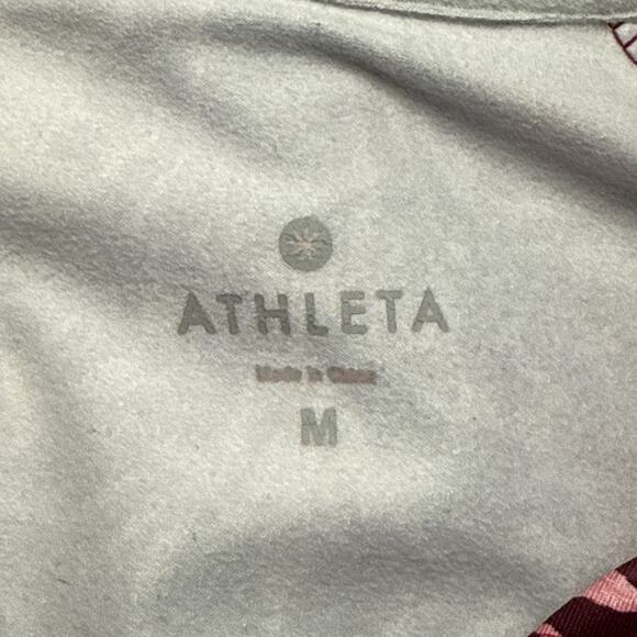 Athleta Tatto Sierra Thermal 1/2 Zip Thumbholes Cozy Fleece Inner Women's Medium - Picture 3 of 4